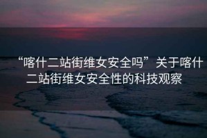 “喀什二站街維女安全嗎”關(guān)于喀什二站街維女安全性的科技觀察