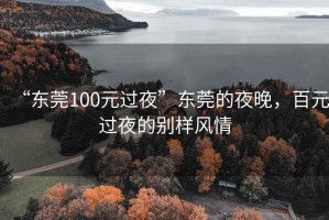 “東莞100元過(guò)夜”東莞的夜晚，百元過(guò)夜的別樣風(fēng)情