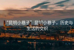 “昆明小巷子”昆明小巷子，歷史與生活的交織