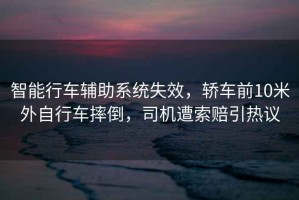 智能行車輔助系統(tǒng)失效，轎車前10米外自行車摔倒，司機(jī)遭索賠引熱議