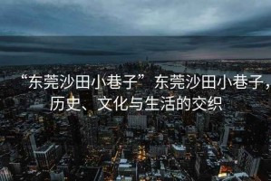 “東莞沙田小巷子”東莞沙田小巷子，歷史、文化與生活的交織
