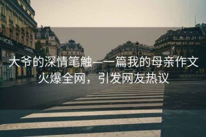 大爺?shù)纳钋楣P觸—一篇我的母親作文火爆全網(wǎng)，引發(fā)網(wǎng)友熱議