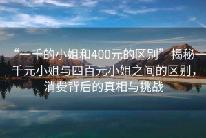 “一千的小姐和400元的區(qū)別”揭秘一千元小姐與四百元小姐之間的區(qū)別，消費(fèi)背后的真相與挑戰(zhàn)