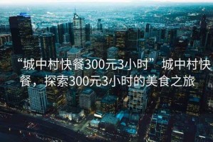 “城中村快餐300元3小時(shí)”城中村快餐，探索300元3小時(shí)的美食之旅