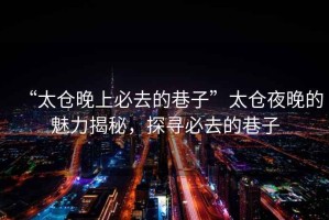 “太倉晚上必去的巷子”太倉夜晚的魅力揭秘，探尋必去的巷子