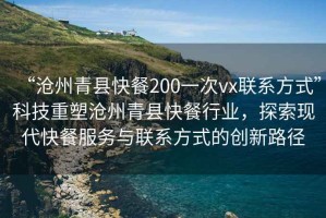 “滄州青縣快餐200一次vx聯(lián)系方式”科技重塑滄州青縣快餐行業(yè)，探索現(xiàn)代快餐服務(wù)與聯(lián)系方式的創(chuàng)新路徑