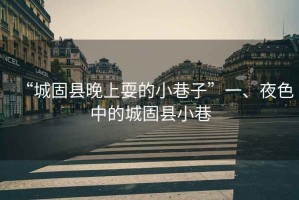 “城固縣晚上耍的小巷子”一、夜色中的城固縣小巷