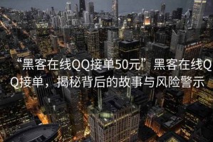 “黑客在線(xiàn)QQ接單50元”黑客在線(xiàn)QQ接單，揭秘背后的故事與風(fēng)險(xiǎn)警示