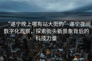 “遂寧晚上哪有站大街的”遂寧夜間數(shù)字化觀察，探索街頭新景象背后的科技力量