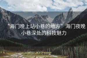 “海門(mén)晚上站小巷的地方”海門(mén)夜晚小巷深處的科技魅力