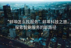 “蚌埠怎么找服務(wù)”蚌埠科技之旅，探索智能服務(wù)的新路徑