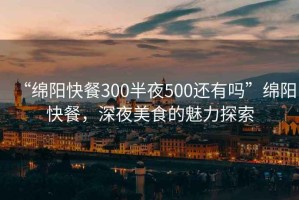 “綿陽快餐300半夜500還有嗎”綿陽快餐，深夜美食的魅力探索