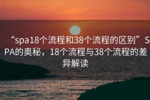 “spa18個(gè)流程和38個(gè)流程的區(qū)別”SPA的奧秘，18個(gè)流程與38個(gè)流程的差異解讀