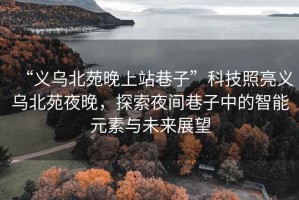 “義烏北苑晚上站巷子”科技照亮義烏北苑夜晚，探索夜間巷子中的智能元素與未來展望