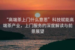 “高端茶上門什么意思”科技賦能高端茶產業(yè)，上門服務的深度解讀與前景展望