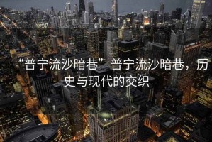 “普寧流沙暗巷”普寧流沙暗巷，歷史與現(xiàn)代的交織