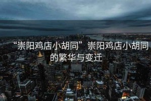 “崇陽雞店小胡同”崇陽雞店小胡同的繁華與變遷