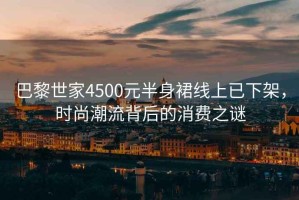巴黎世家4500元半身裙線上已下架，時尚潮流背后的消費之謎