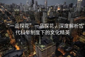 “一品探花”一品探花，深度解析古代科舉制度下的文化精英