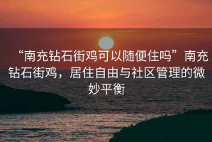 “南充鉆石街雞可以隨便住嗎”南充鉆石街雞，居住自由與社區(qū)管理的微妙平衡