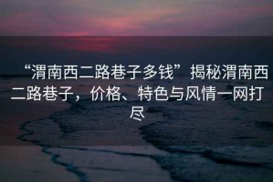 “渭南西二路巷子多錢(qián)”揭秘渭南西二路巷子，價(jià)格、特色與風(fēng)情一網(wǎng)打盡