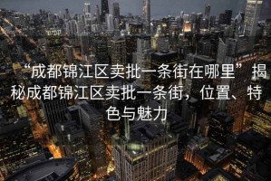“成都錦江區(qū)賣批一條街在哪里”揭秘成都錦江區(qū)賣批一條街，位置、特色與魅力