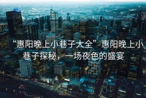 “惠陽晚上小巷子大全”惠陽晚上小巷子探秘，一場夜色的盛宴