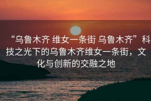 “烏魯木齊 維女一條街 烏魯木齊”科技之光下的烏魯木齊維女一條街，文化與創(chuàng)新的交融之地