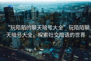 “玩陌陌的聊天暗號(hào)大全”玩陌陌聊天暗號(hào)大全，探索社交暗語的世界