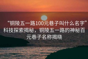 “銅陵五一路100元巷子叫什么名字”科技探索揭秘，銅陵五一路的神秘百元巷子名稱揭曉