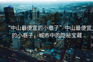 “中山最便宜的小巷子”中山最便宜的小巷子，城市中的隱秘寶藏