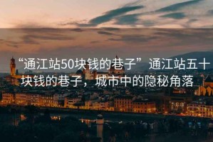 “通江站50塊錢的巷子”通江站五十塊錢的巷子，城市中的隱秘角落