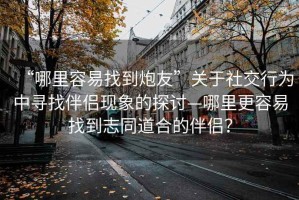 “哪里容易找到炮友”關(guān)于社交行為中尋找伴侶現(xiàn)象的探討—哪里更容易找到志同道合的伴侶？