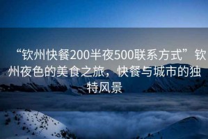 “欽州快餐200半夜500聯(lián)系方式”欽州夜色的美食之旅，快餐與城市的獨特風景