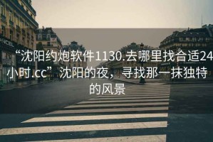 “沈陽約炮軟件1130.去哪里找合適24小時(shí).cc”沈陽的夜，尋找那一抹獨(dú)特的風(fēng)景