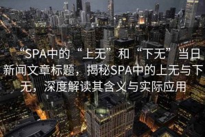 “SPA中的“上無”和“下無”當(dāng)日新聞文章標(biāo)題，揭秘SPA中的上無與下無，深度解讀其含義與實際應(yīng)用