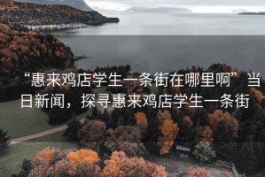 “惠來雞店學生一條街在哪里啊”當日新聞，探尋惠來雞店學生一條街