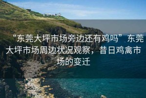 “東莞大坪市場旁邊還有雞嗎”東莞大坪市場周邊狀況觀察，昔日雞禽市場的變遷
