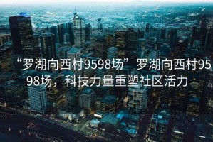 “羅湖向西村9598場”羅湖向西村9598場，科技力量重塑社區(qū)活力
