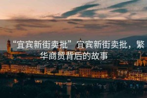 “宜賓新街賣批”宜賓新街賣批，繁華商貿(mào)背后的故事