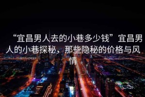 “宜昌男人去的小巷多少錢”宜昌男人的小巷探秘，那些隱秘的價格與風(fēng)情