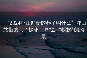 “2024坪山站街的巷子叫什么”坪山站街的巷子探秘，尋找那抹獨(dú)特的風(fēng)景