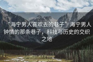 “海寧男人喜歡去的巷子”海寧男人鐘情的那條巷子，科技與歷史的交織之地