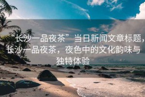 “長沙一品夜茶”當(dāng)日新聞文章標(biāo)題，長沙一品夜茶，夜色中的文化韻味與獨(dú)特體驗(yàn)