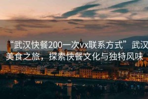 “武漢快餐200一次vx聯(lián)系方式”武漢美食之旅，探索快餐文化與獨特風(fēng)味