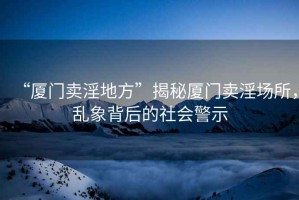 “廈門賣淫地方”揭秘廈門賣淫場(chǎng)所，亂象背后的社會(huì)警示