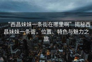 “西昌妹妹一條街在哪里啊”揭秘西昌妹妹一條街，位置、特色與魅力之旅