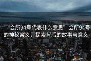 “會所94號代表什么意思”會所94號的神秘含義，探索背后的故事與意義