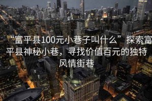 “富平縣100元小巷子叫什么”探索富平縣神秘小巷，尋找價值百元的獨特風情街巷