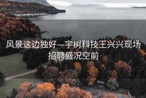 風(fēng)景這邊獨好—宇樹科技王興興現(xiàn)場招聘盛況空前